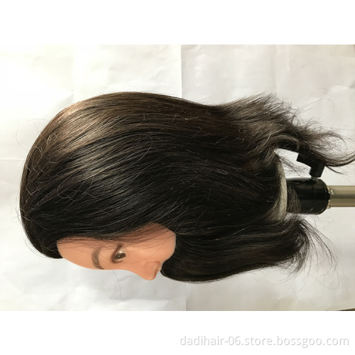 Professional dressing salon beauty school plastic human hair training doll model conventional male mannequin head with beard